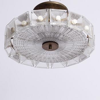 Carl Fagerlund, a ceiling lamp, Orrefors, second half of the 20th Century.