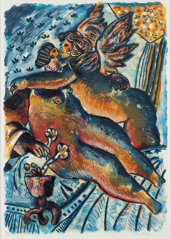 Theo Tobiasse, färglitografi, signerad 153/180.