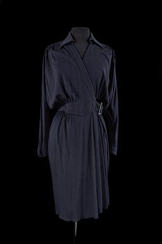 A wrap dress by Thierry Mugler.