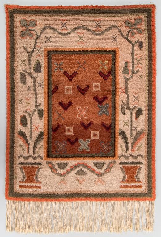 Aino Keinänen-Baeckman, A Finnish ryijy rug for Neovius Oy. Circa 140 x 106 cm.