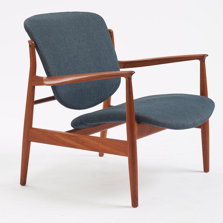 Finn Juhl, a "FD 136" easy chair, France & Daverkosen, Denmark, 1950s.