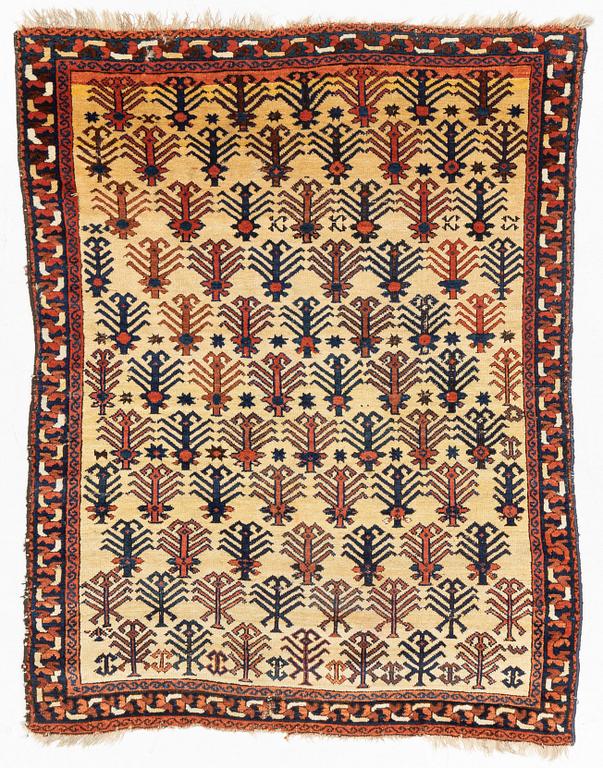 An antique Afshar rug, c 179 x 138 cm.
