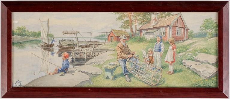 CURT NYSTRÖM STOOPENDAAL, akvarell, signerad.