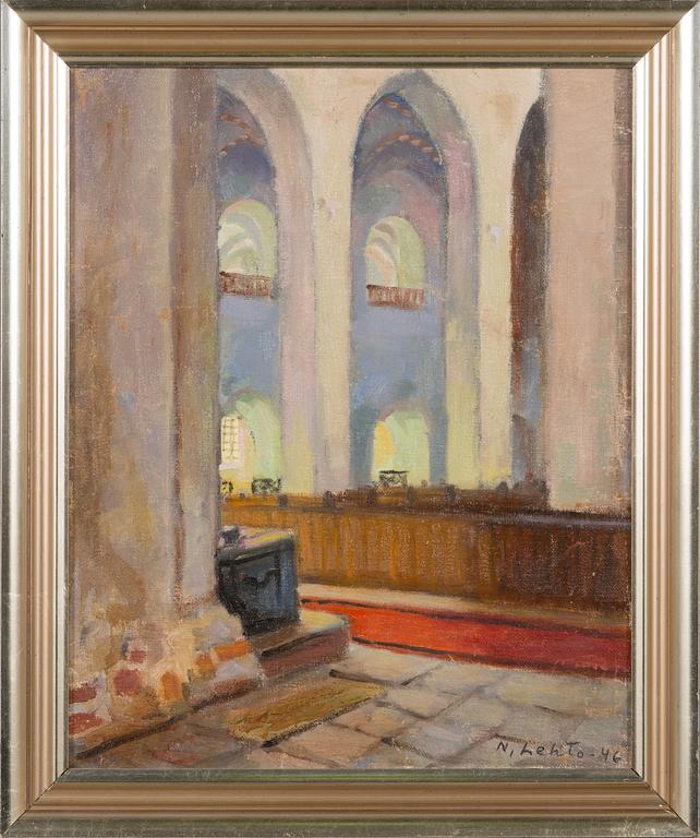 Nikolai Lehto, oil on panel, signed and dated -46.