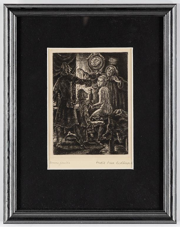 BERTIL BULL HEDLUND, etchings, 10, signed.