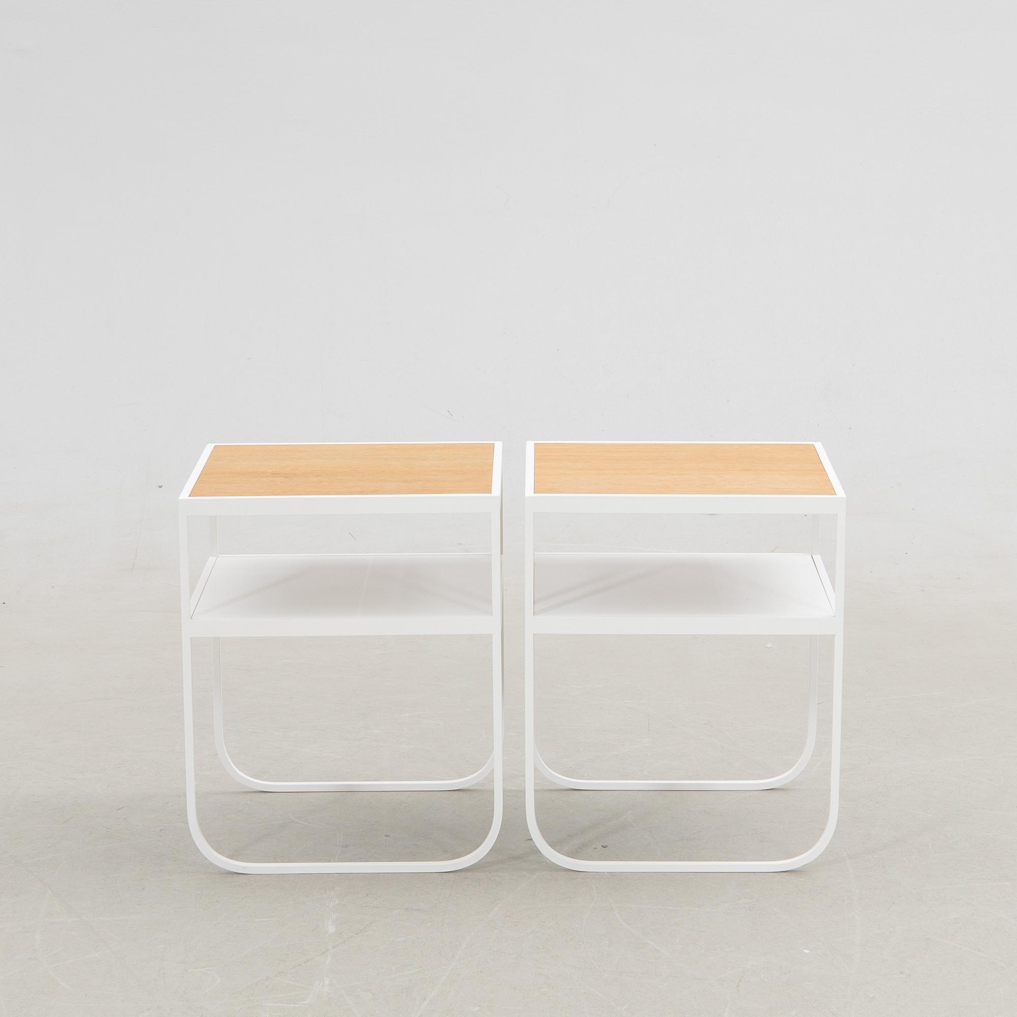 Mats Broberg & Johan Ridderstråle, bedside tables, a pair, "Nati Tati", Asplund.