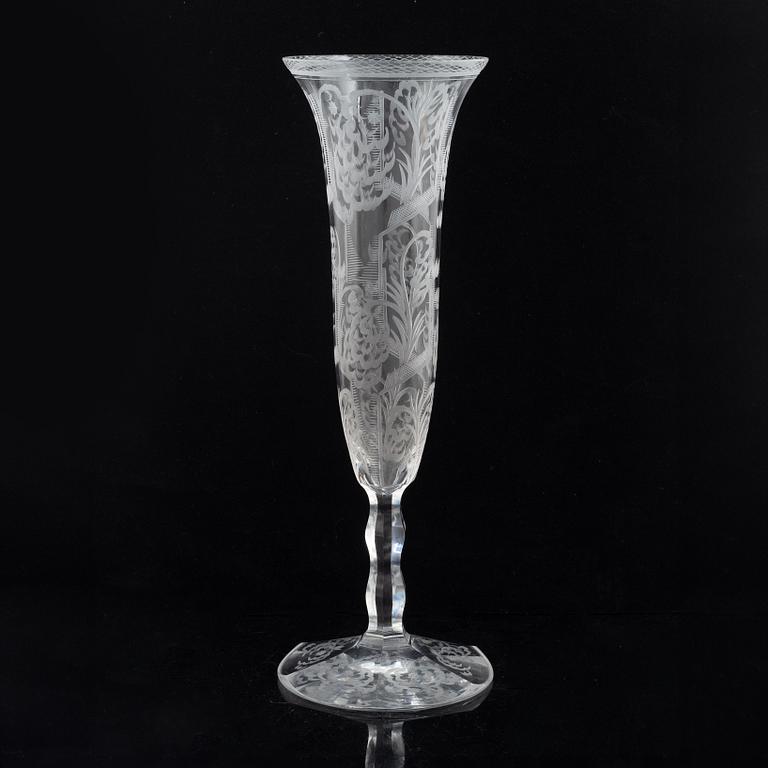 Edward Hald, a glass vase, Orrefors 1929.