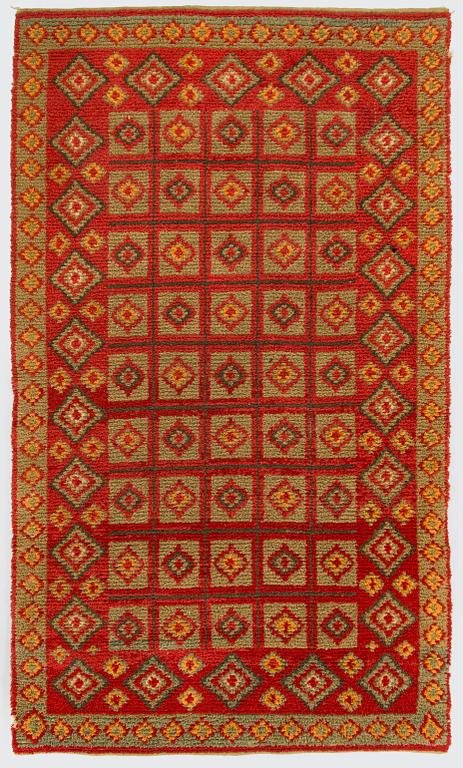 Rya / täcke, Finland, circa 1800. Ca 206 x 117 cm.