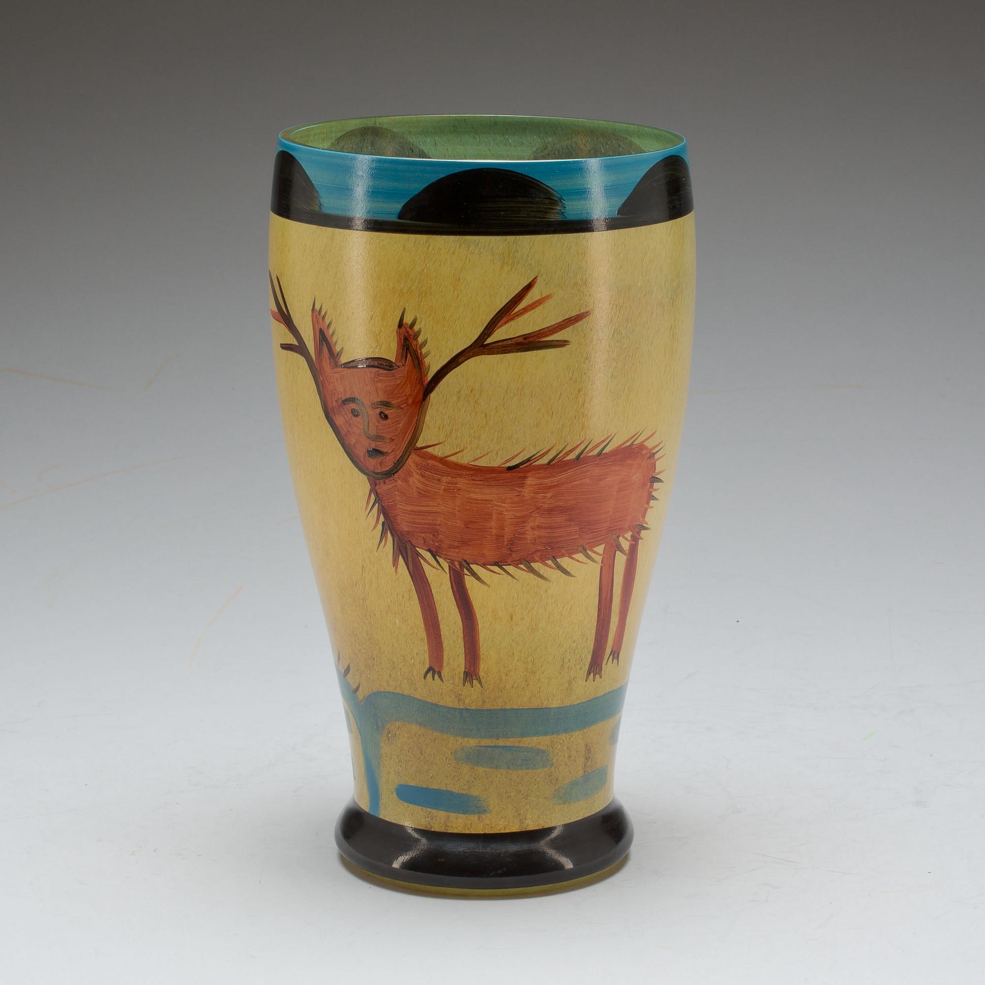 VAS, glas, Ulrica Hydman-Vallien, Kosta Boda, sign. och numrerad.