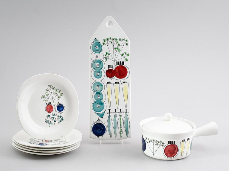 SERVISDELAR, 7 delar, porslin, Picknick, Rörstrand.