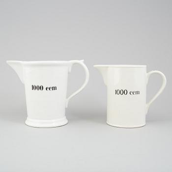 Two porcelain jugs, one by Gustavsber, early 20th century.