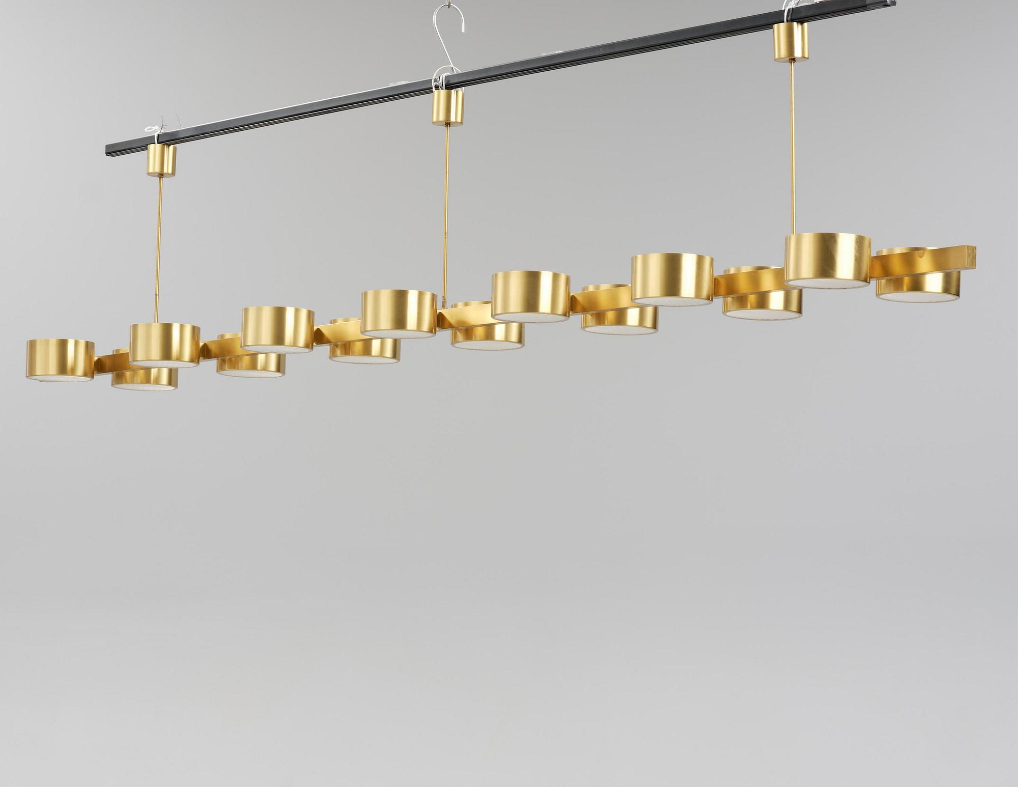 Hans-Agne Jakobsson, a monumental ceiling lamp model T 261/14, Hans-Agne Jakobsson AB, Markaryd, 1950s-60s.