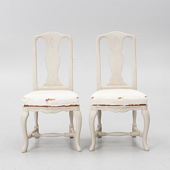 A pair of Rococo-style chairs, 20th century.