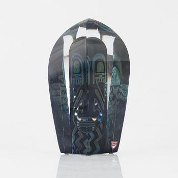 Eva Englund, a glass sculpture, 'Totem I', Orrefors Gallery, 40/40, Sweden 1990.