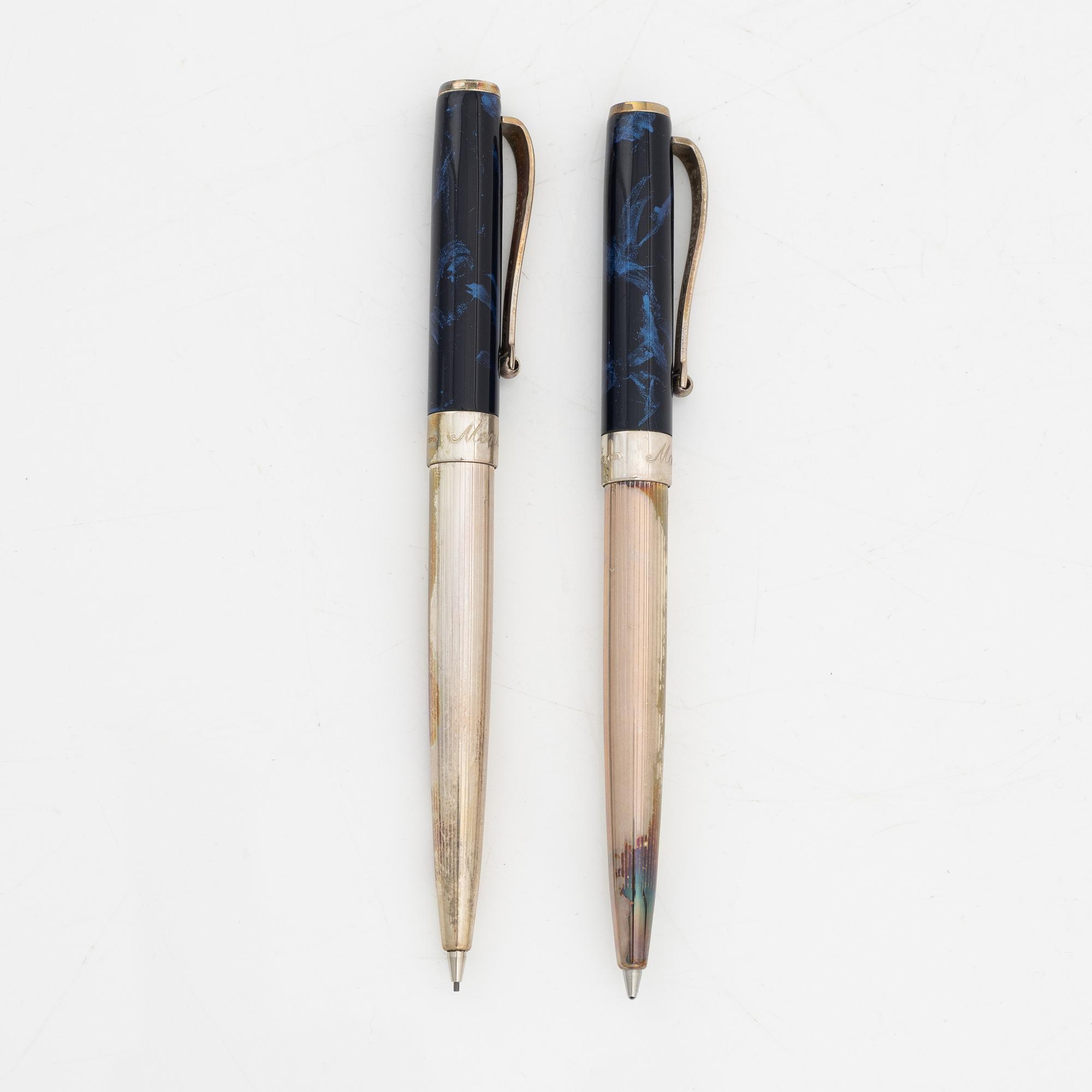 Montegrappa, a ballpoint pen and mechanical pencil.