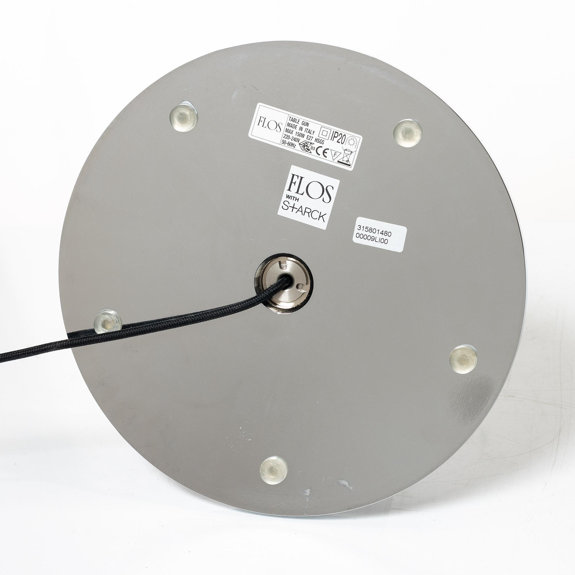 Philippe Starck, a table lamp, 'Table Gun Lamp', FLOS, Italy.