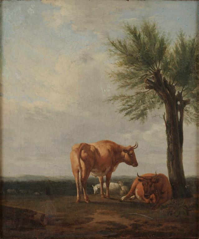 Abraham van Stry I Hans art, Landskap med vilande boskap.