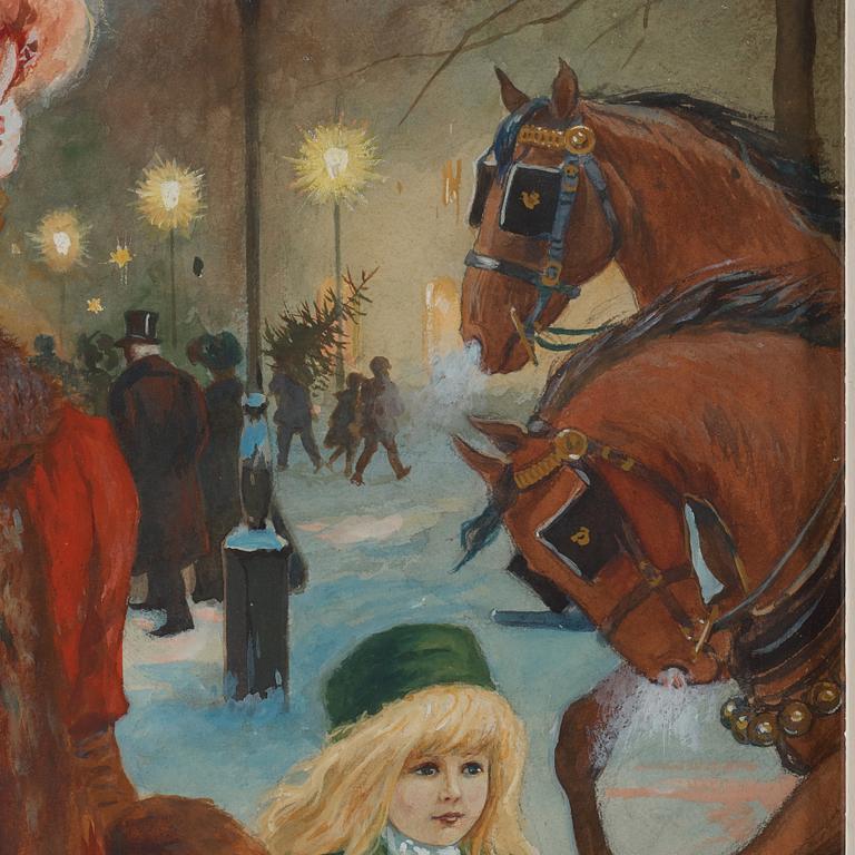 Jenny Nyström, Elegant lady Christmas shopping.