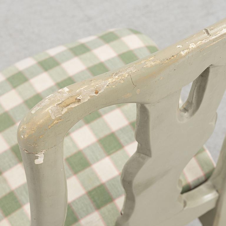 Stolar, ett par, senbarock/rokoko, 1700-talets första hälft.