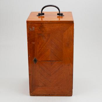 An early 20th century Mahogany microscope case.