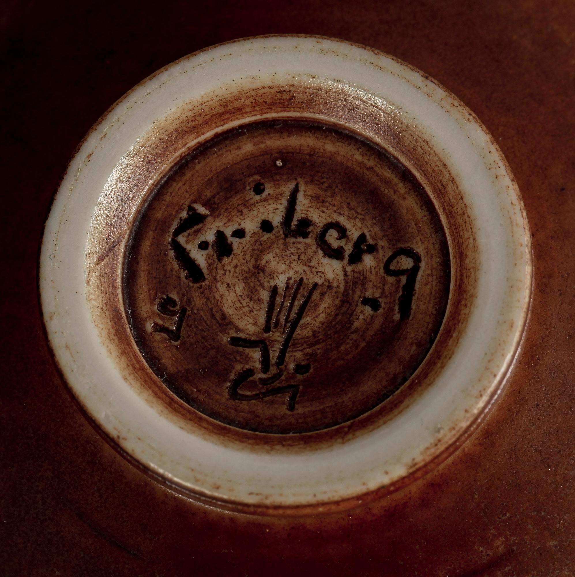 SKÅLAR, 3 st, stengods, Berndt Friberg, Gustavsberg. Signerade Friberg med studiohanden.