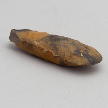 A neolithic flint axe.