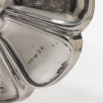 Candelsticks, a pair of silver, Cristopher Creutz Stockholm 1855.