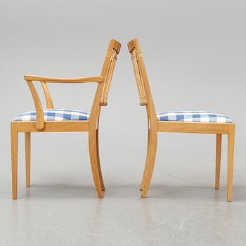 Eight chairs and two armchairs, model 1165, designed by Josef Frank in 1946-47 for Firma Svenskt Tenn.