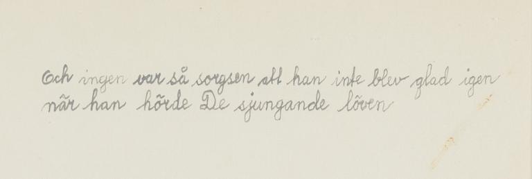 Einar Hylander, "De sjungande löven".