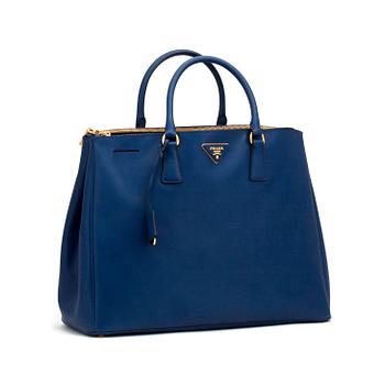 732. PRADA, a blue saffiano leather bag, "Classic Tote".