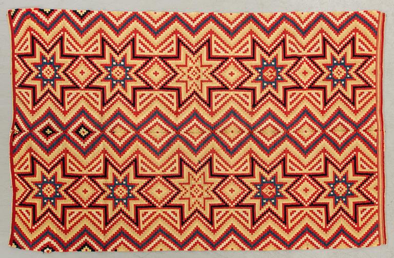 A Swedish flatweave quilt Scania later part of the 19th century ca 174 x 105 cm.
