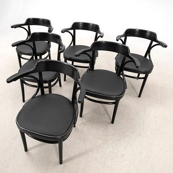 Axel Kandell, karmstolar, 6 st, "Cattelin", Gemla, Diö 1900-talets mitt.