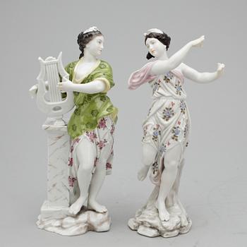 FIGURINER, 2 st. Meissen. 1800/1900-tal.