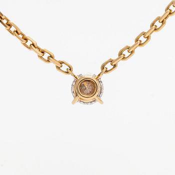 Cartier, halsband, "1895" i 18K guld med briljantslipad diamant.