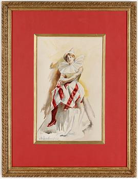 Adelaide Leuhusen · ADELAIDE LEUHUSEN, akvarell, signerad.