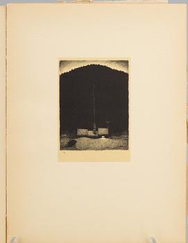 JOHN BAUER, "Troll", ten  litographs by John Bauer, Ernst Bauers Förlag Gothenburg, A. Börtzells, 1915.