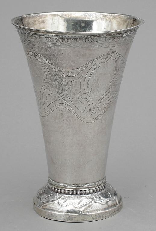 BÄGARE, silver, Erik Ernander, Uppsala, 1796. Vikt ca 430g.