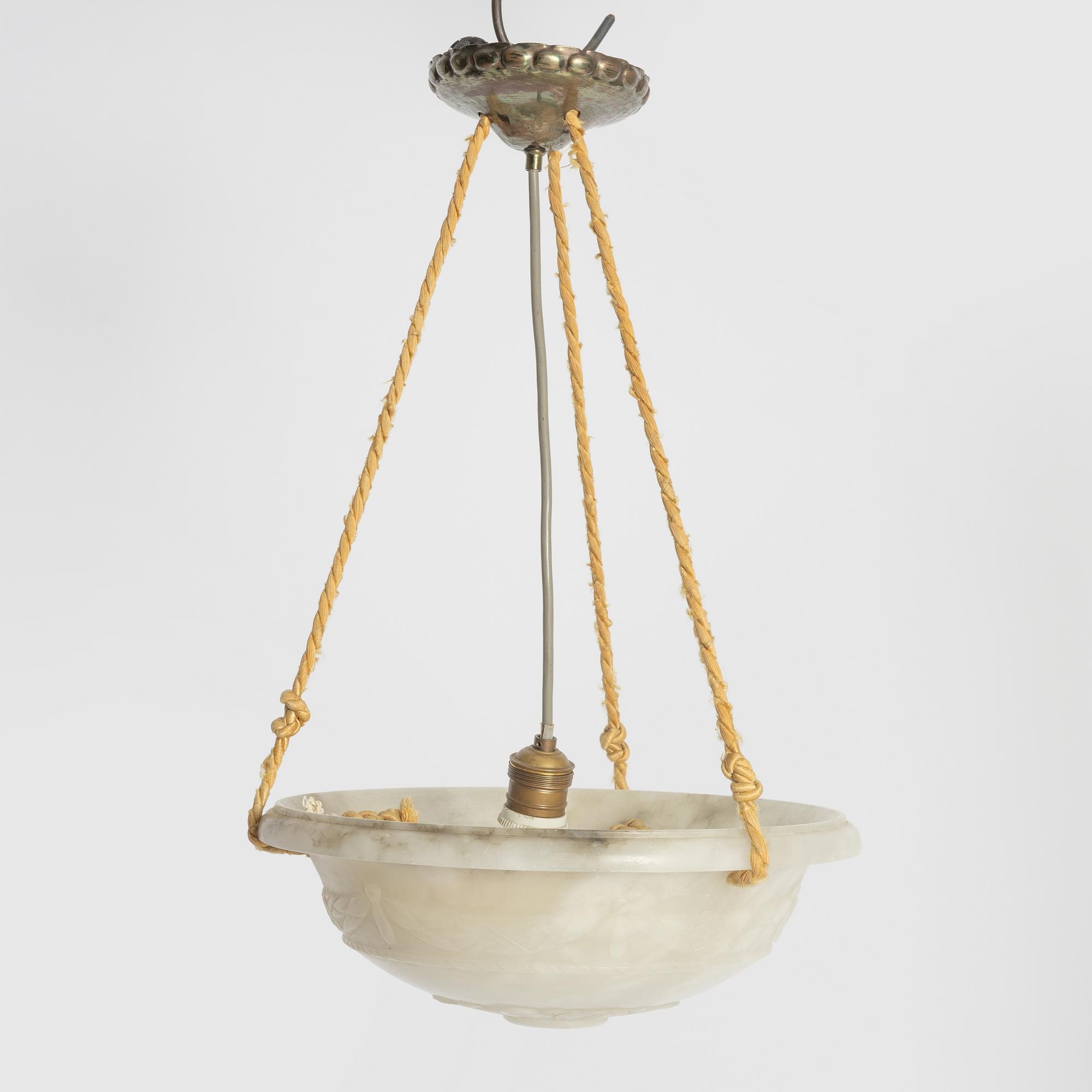 A ceiling pendant light, 1920s.