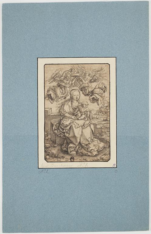 HANS BURGHMAIR, circle of. Signed with H B monogram in reverse. Inkwash, image: 19 x 12.5 cm.