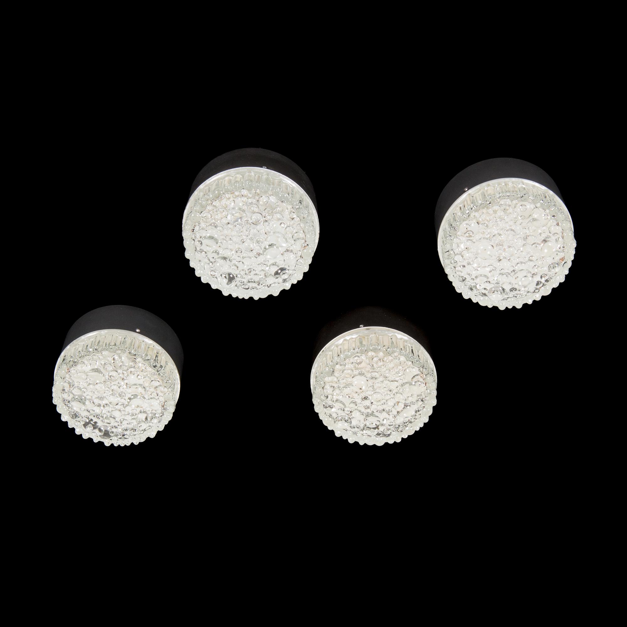 Ceiling lamp / wall lamp, 4 pcs, A 225, Staff Leuchten, Germany.