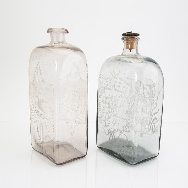 Karaffer 4 st 18/1900-tal.