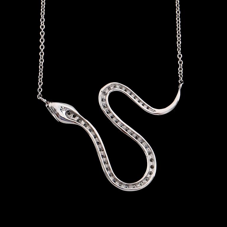 HALSBAND, 18K vitguld, diamanter tot ca 0.30 ct.