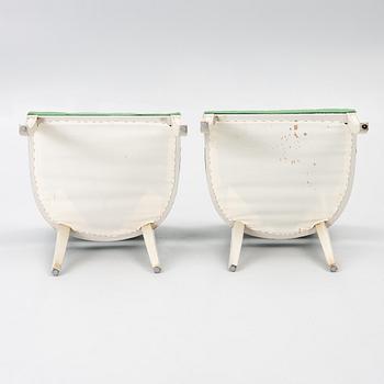 A pair of late Gustavian style armchairs, late 20th Century.