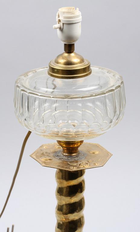 BORDSARMATUR, glas och mässing, barockstil, tidigt 1900-tal.