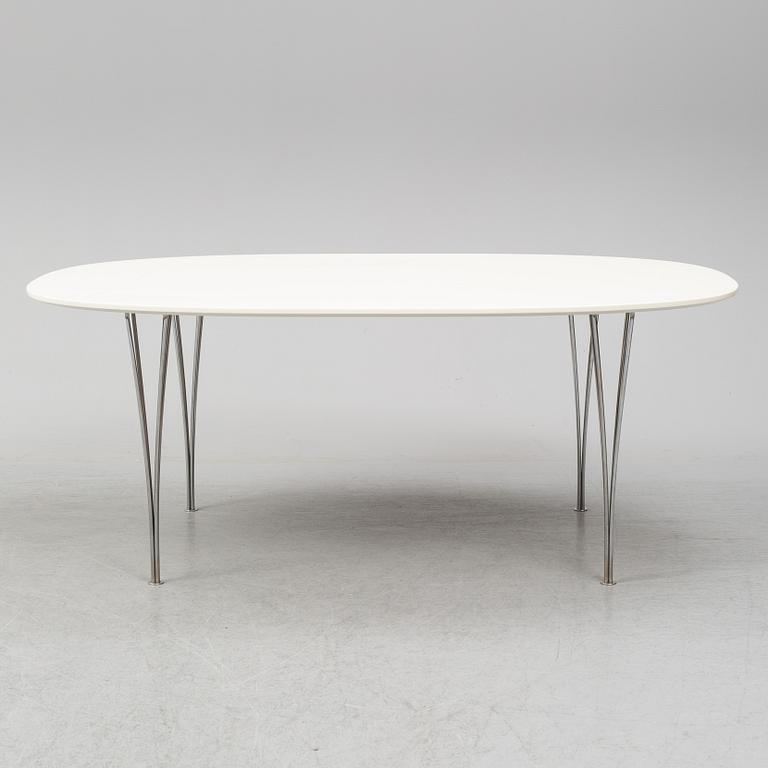 A BRUNO MATHSSON & PIET HEIN "SUPERELLIPS" TABLE, Fritz Hansen, Denmark.