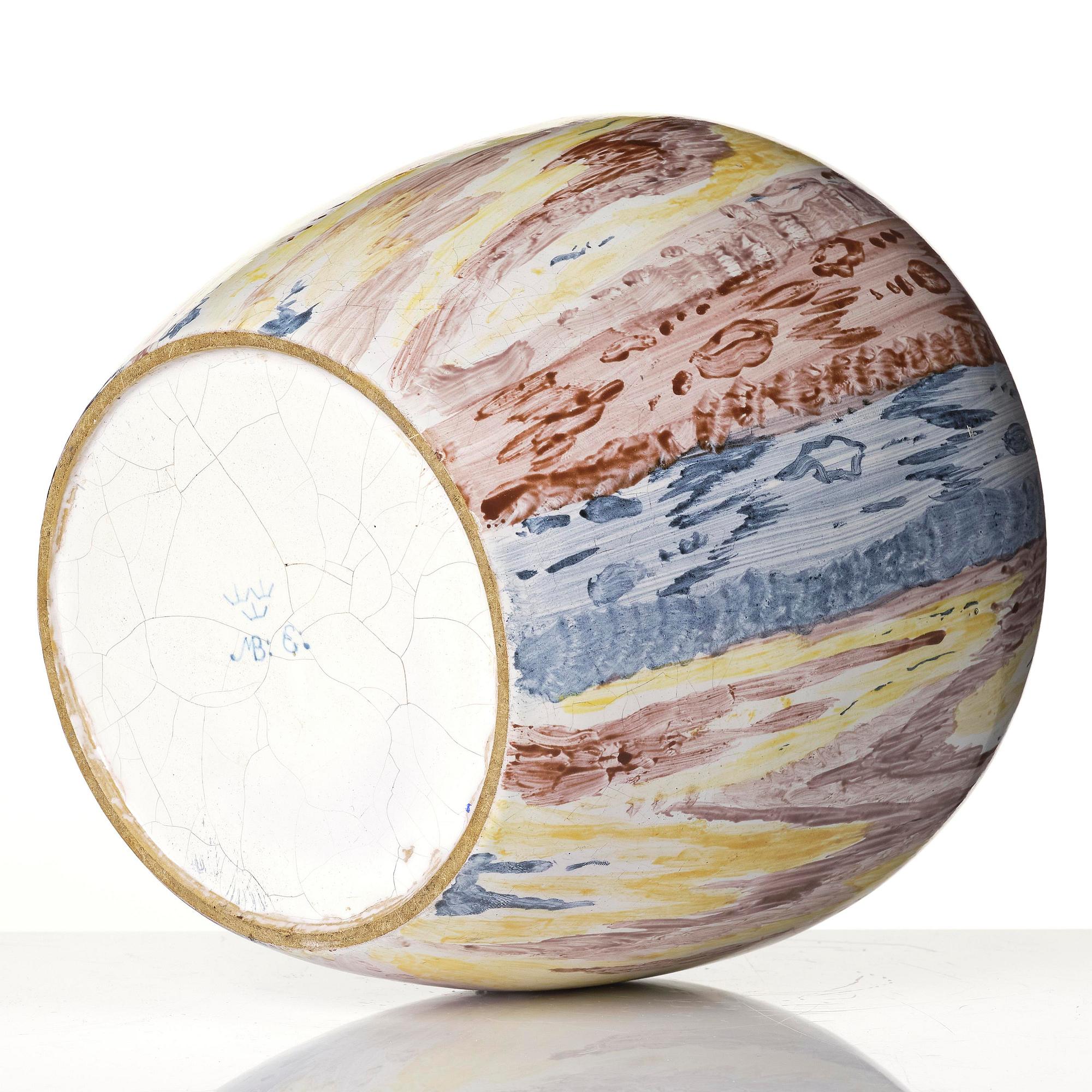 A Swedish faience 'trompe-l'œil' jar, Marieberg, 1758-66.