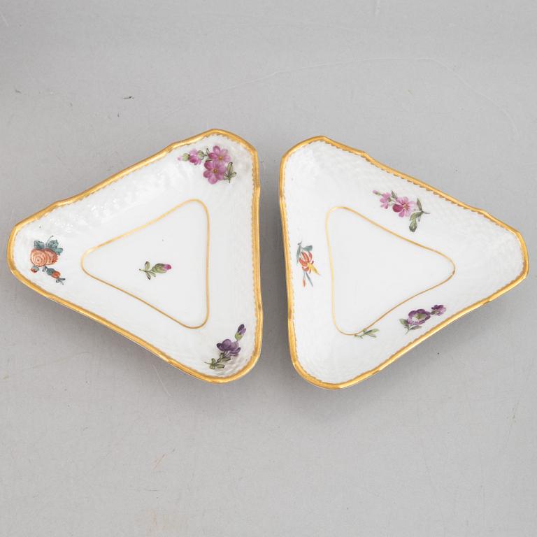 A set of six porcelain custard cups with saucers, Royal Copenhagen, Denmark 1870-1890.