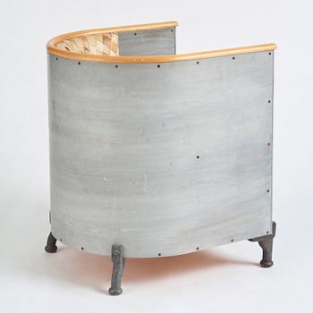 Mats Theselius, "Aluminiumfåtölj", näver, ed. EA 3/5, Källemo, efter 1990.