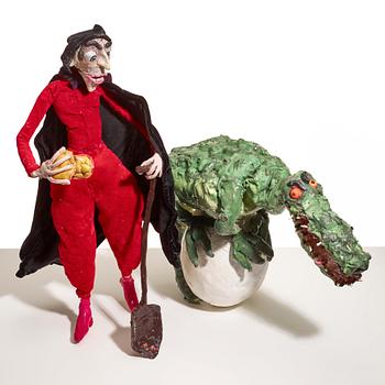 Nathalie Djurberg & Hans Berg, "Crocodile, Egg, Man" from "I am Saving this Egg for Later".