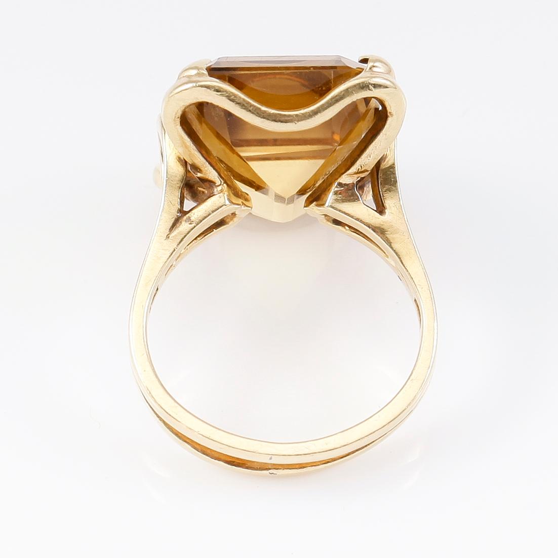 RING, 18K guld och citrin.